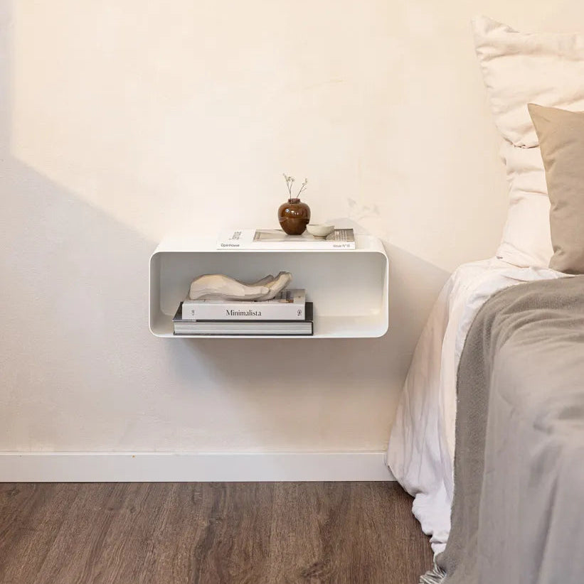 Mesita de pared COMO – mesita de noche flotante en metal - Kaimok Design