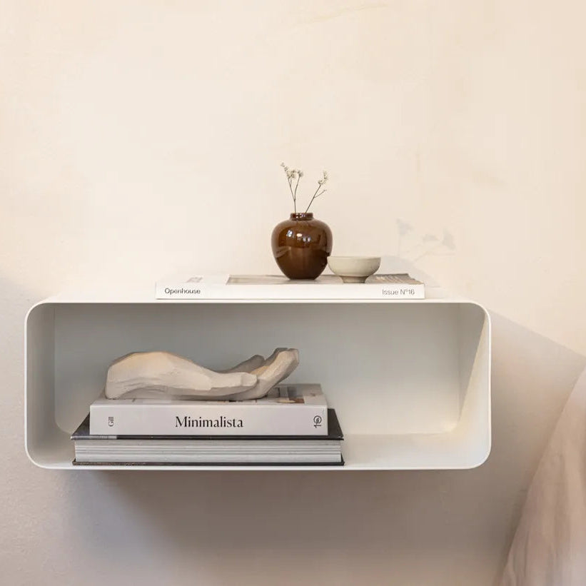 Mesita de pared COMO – mesita de noche flotante en metal - Kaimok Design