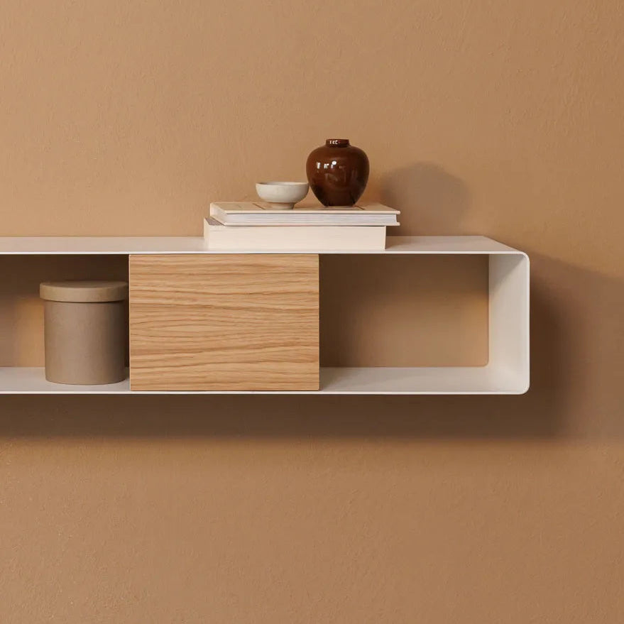 Consola de pared RIVA – mesa de pared en metal y madera - Kaimok Design