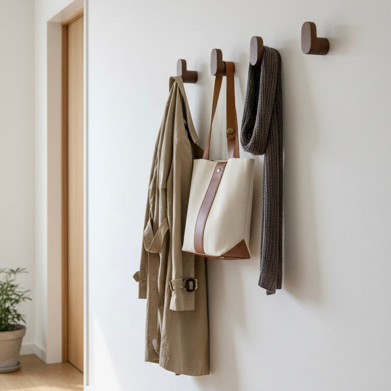 Perchas Verona – colgadores de pared en madera maciza - Kaimok Design
