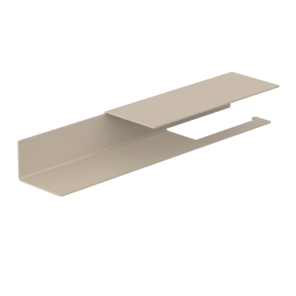 Portarrollos Bari – accesorios baño moderno con estante L (37cm) Beige derecho - Kaimok Design