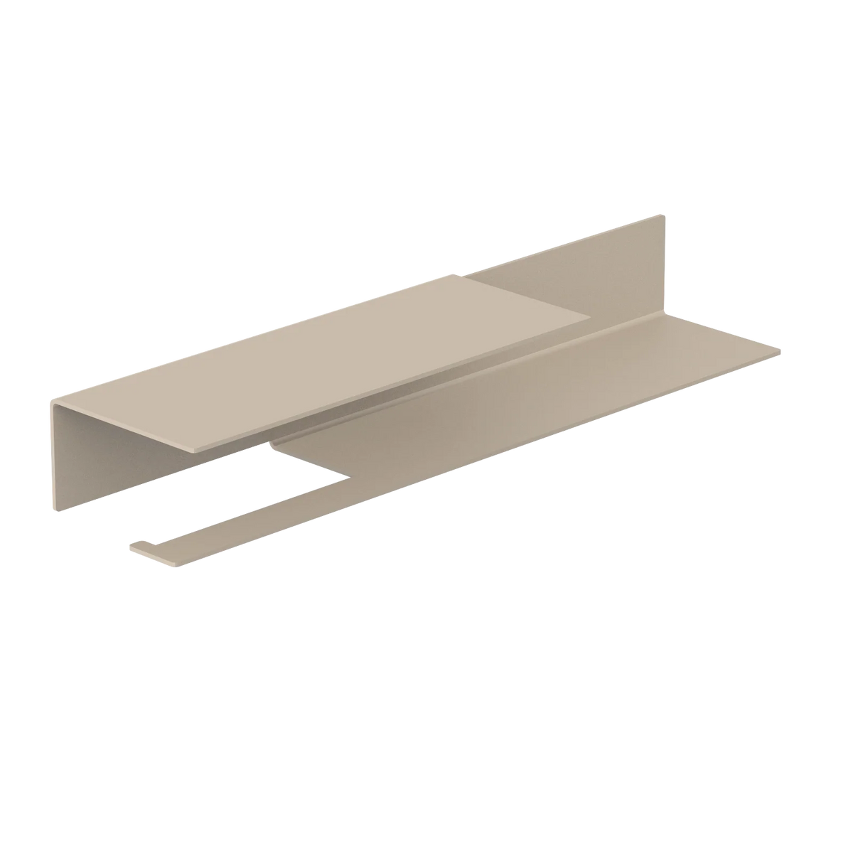 Portarrollos Bari – accesorios baño moderno con estante L (37cm) Beige izquierdo - Kaimok Design