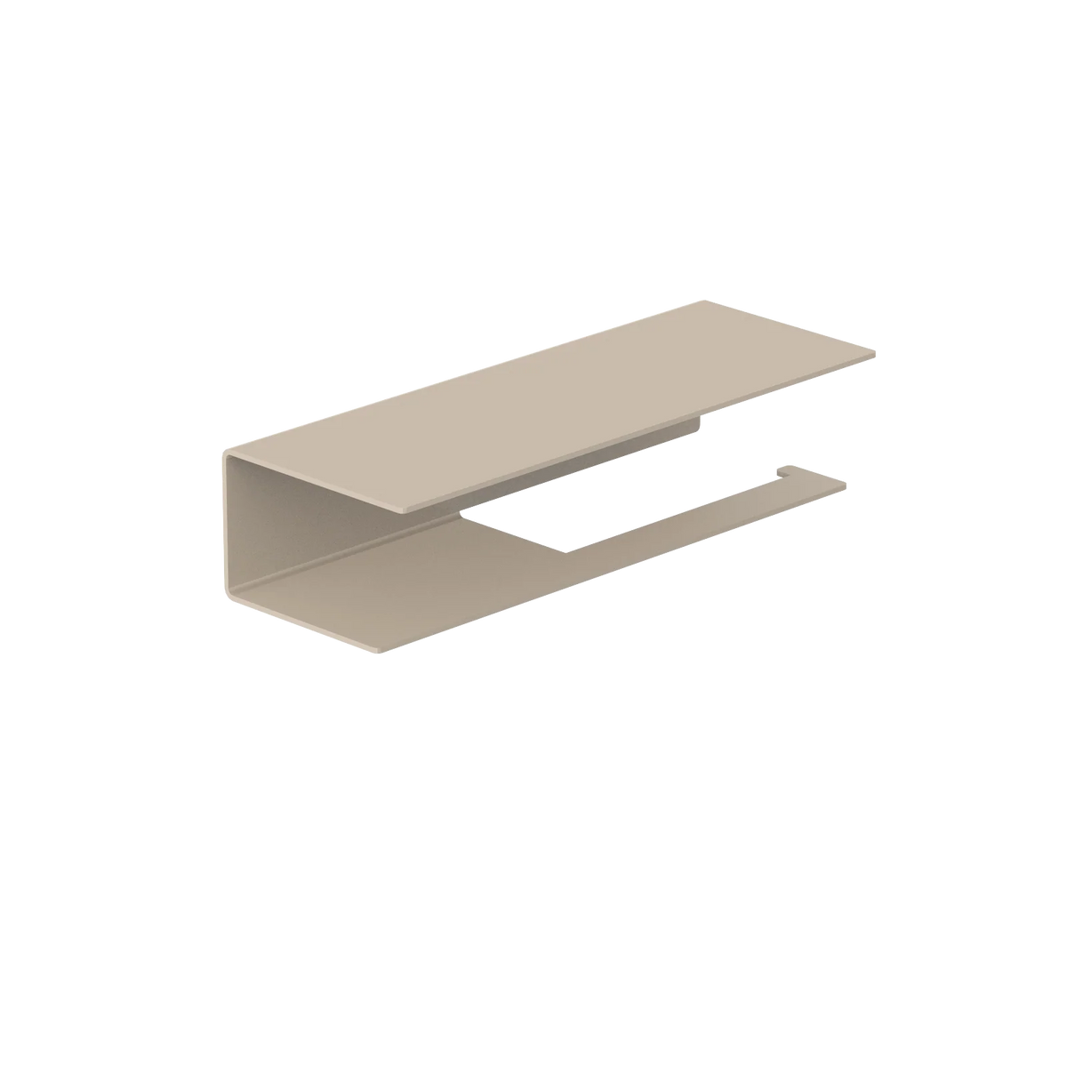 Portarrollos Bari – accesorios baño moderno con estante M (23cm) Beige derecho - Kaimok Design