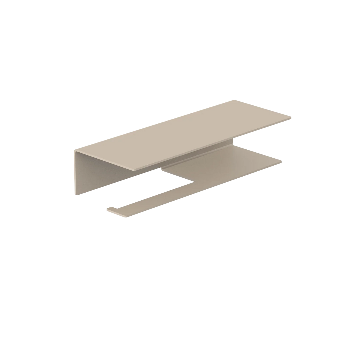 Portarrollos Bari – accesorios baño moderno con estante M (23cm) Beige izquierdo - Kaimok Design