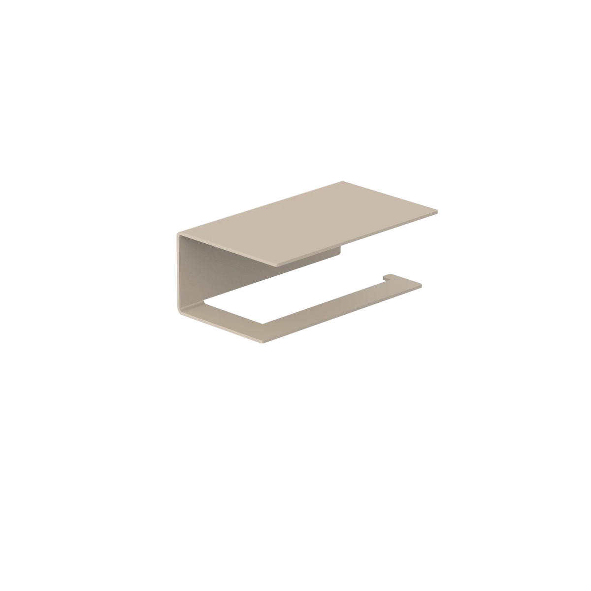Portarrollos Bari – accesorios baño moderno con estante S (14 cm) Beige derecho - Kaimok Design