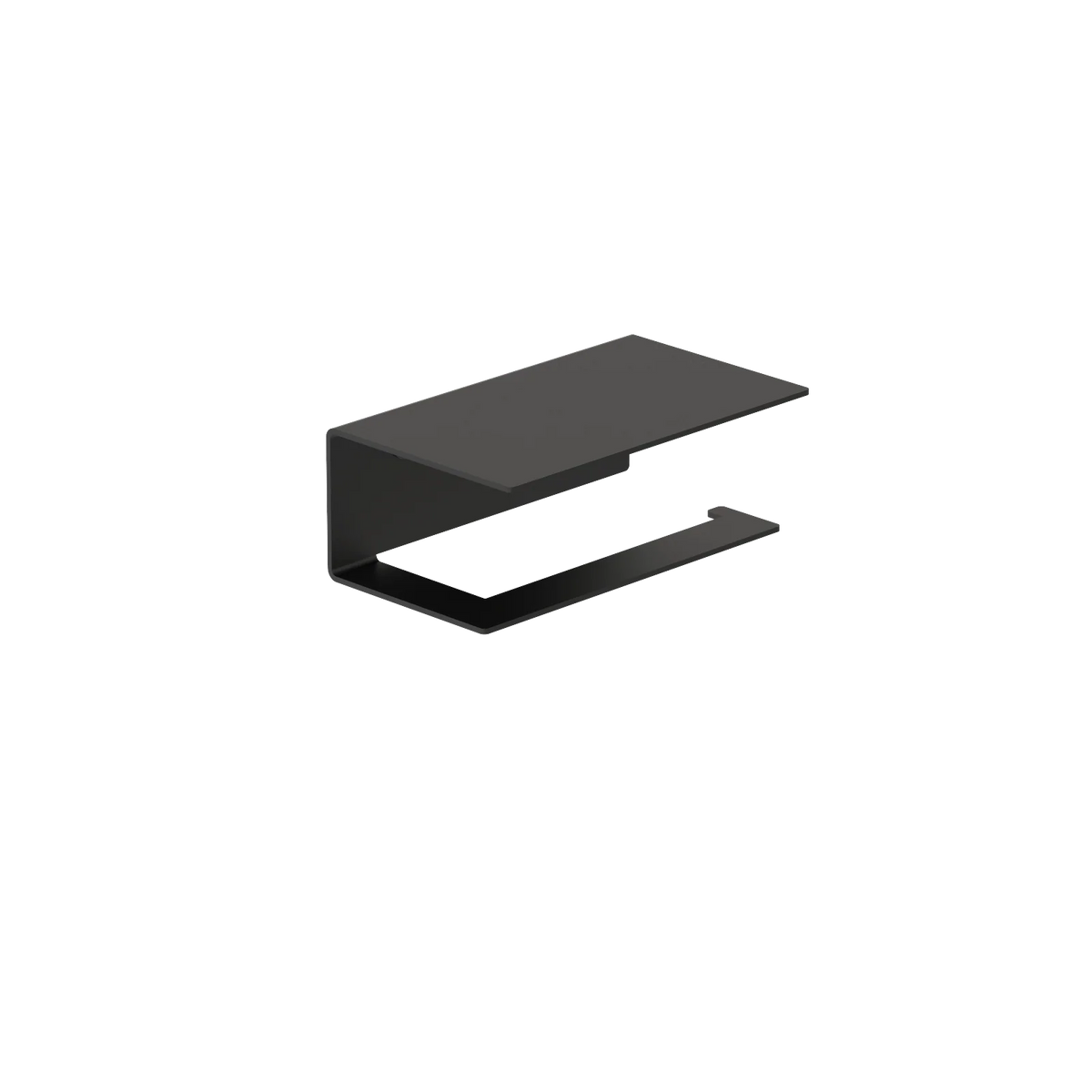 Portarrollos Bari – accesorios baño moderno con estante S (14 cm) Negro derecho - Kaimok Design