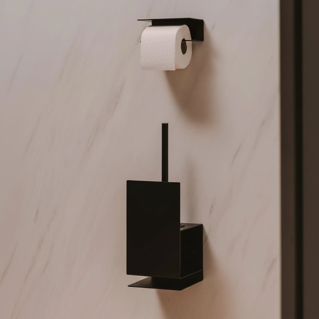 Portarrollos Bari – accesorios baño moderno con estante - Kaimok Design