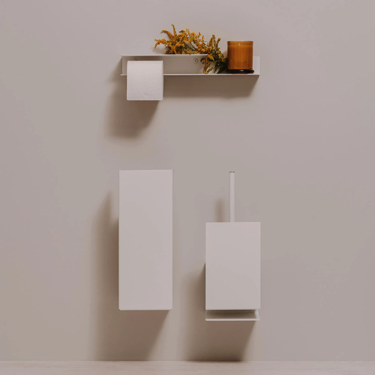 Portarrollos Bari – accesorios baño moderno con estante - Kaimok Design