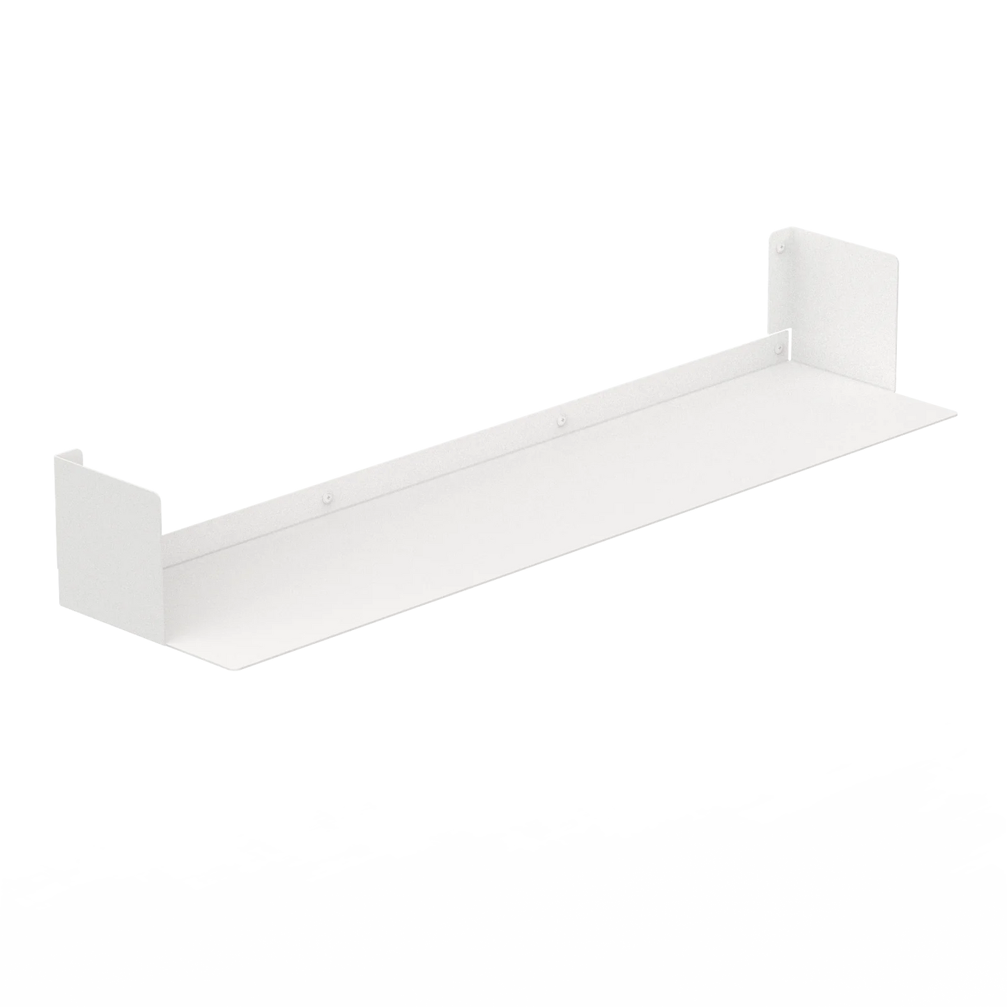 Estantería de pared metálica Bergamo – repisa flotante para libros L (97 cm) Blanco - Kaimok Design