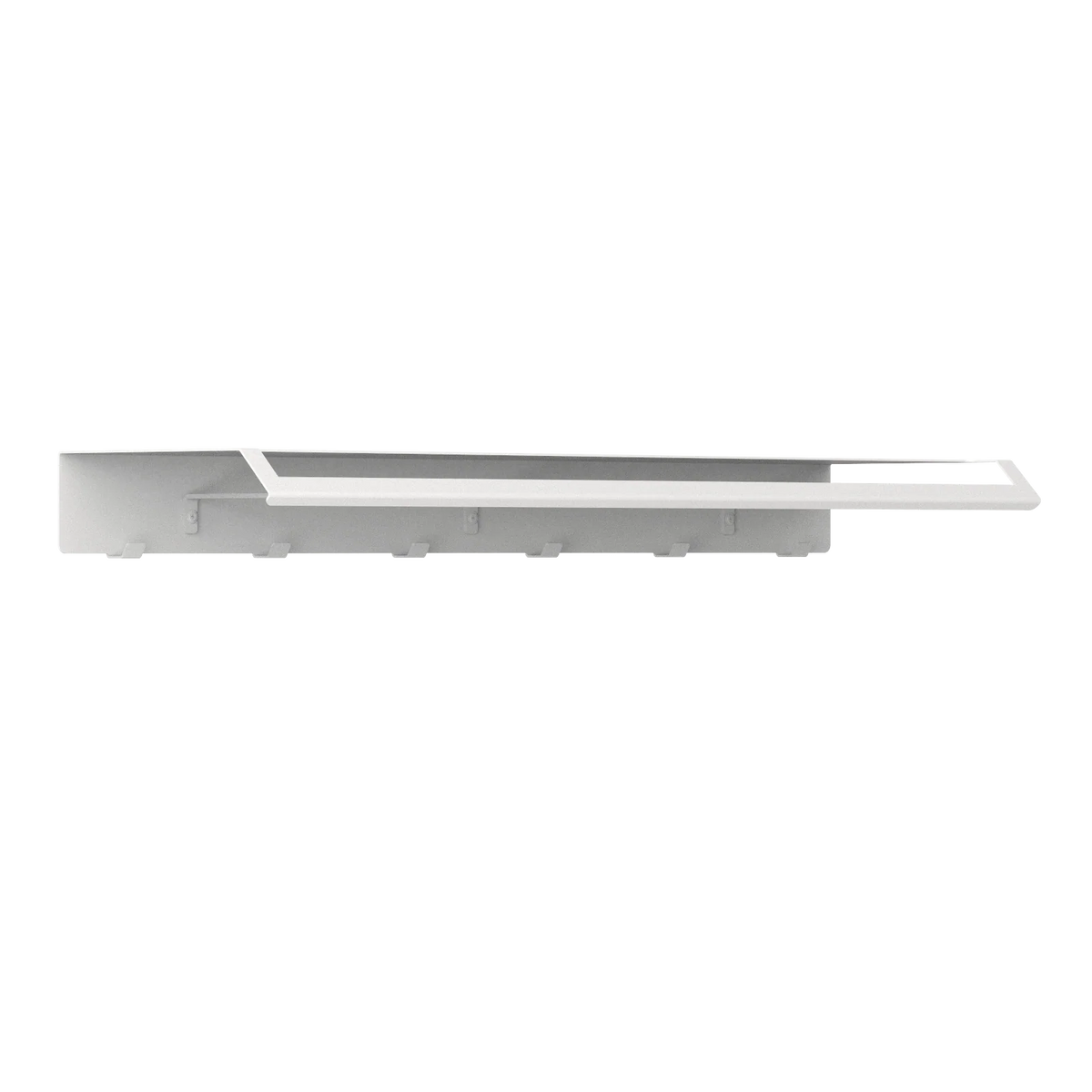 Perchero de pared Ibiza – colgador de pared con estante y ganchos L (97 cm) Blanco - Kaimok Design