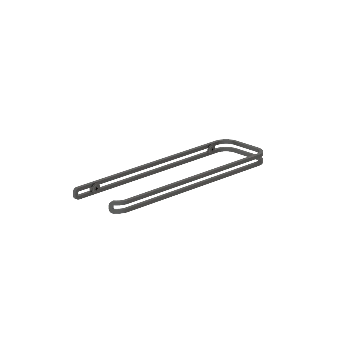 Portarrollos Padova – porta papel higiénico minimalista de pared (M 23 cm doble) Negro - Kaimok Design