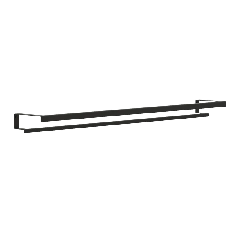 Toallero Siena – barra para toalla baño en acero inoxidable L (97 cm) Negro Doble - Kaimok Design
