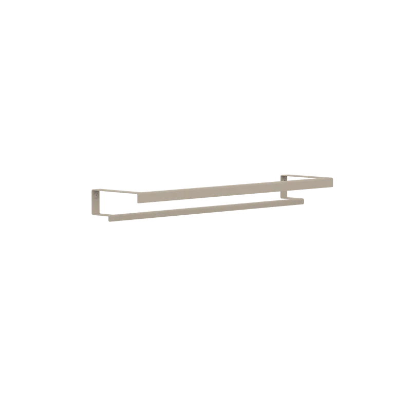 Toallero Siena – barra para toalla baño en acero inoxidable M (60 cm) Beige Doble - Kaimok Design