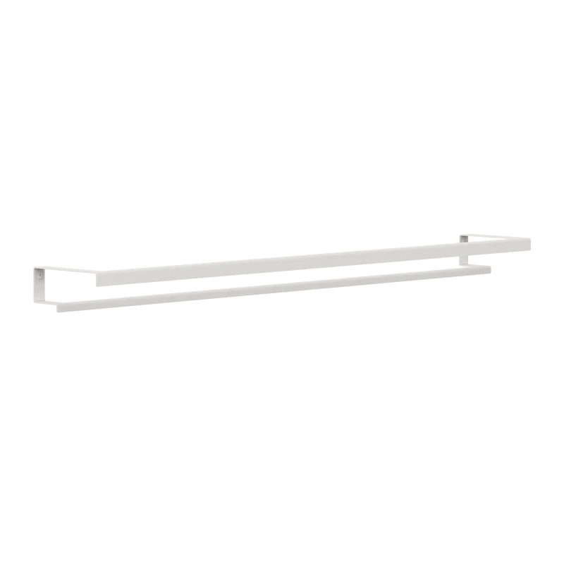 Toallero Siena – barra para toalla baño en acero inoxidable L (97 cm) Blanco Doble - Kaimok Design
