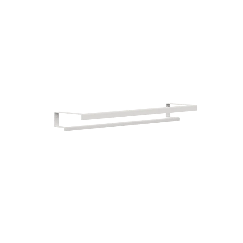 Toallero Siena – barra para toalla baño en acero inoxidable M (60 cm) Blanco Doble - Kaimok Design