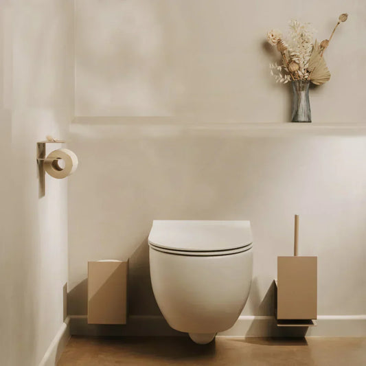 Design baño, portarollo Amsterdam, escobillero Lugano - Kaimok Design