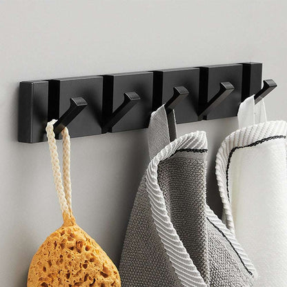 Perchero de pared moderno Palermo - Perchero metal negro 5 Perchas Negras - Kaimok Design