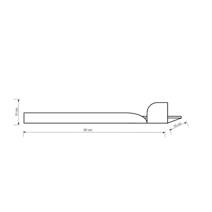 Estantería de pared metálica Torino grande – repisa flotante 60 cm - Kaimok Design