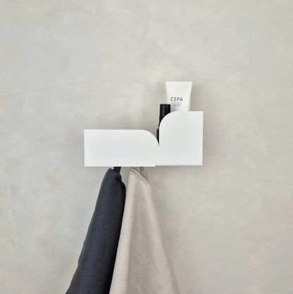 Estantería de pared metálica Torino – repisa flotante para baño Blanco - Kaimok Design