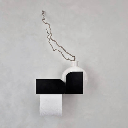 Estantería de pared metálica Torino – repisa flotante para baño Negro - Kaimok Design