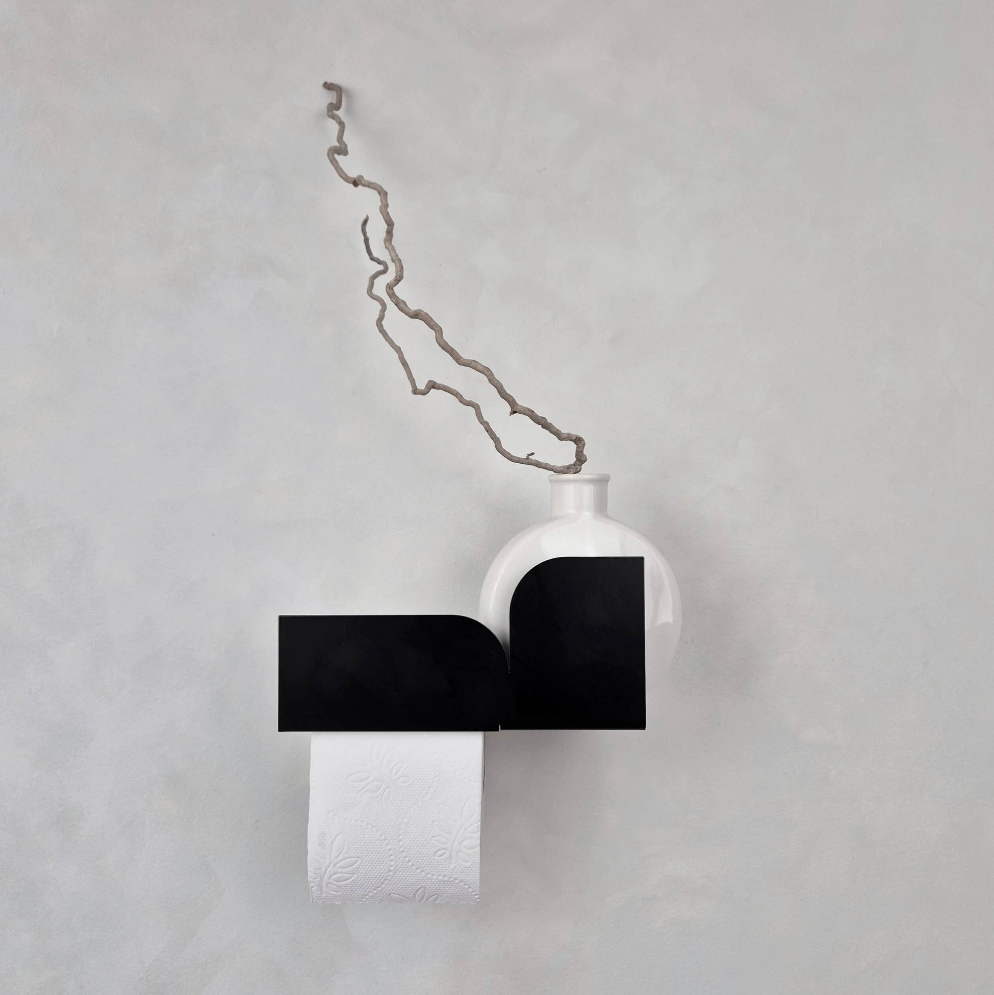Estante de baño negro - papel higenico - Torino - Kaimok Design