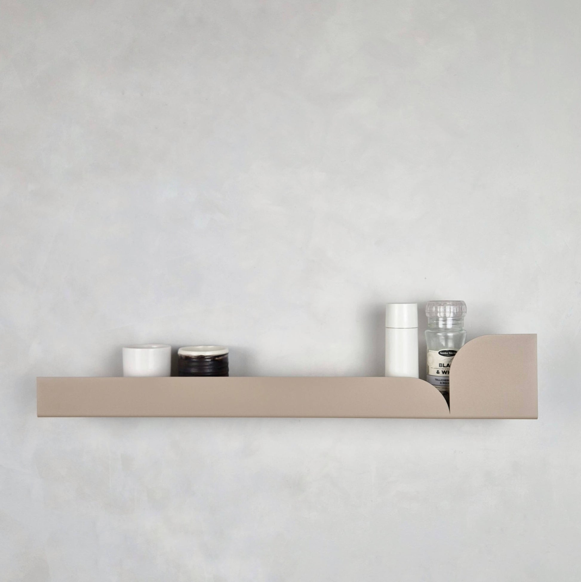 Estantería metálica grande Torino – beige - estante flotante de 60cm - Kaimok Design