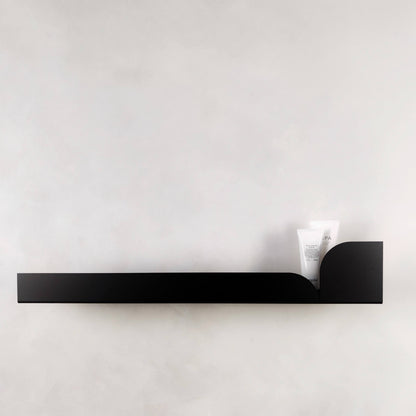 Estantería de pared metálica Torino grande – repisa flotante 60 cm Negro - Kaimok Design