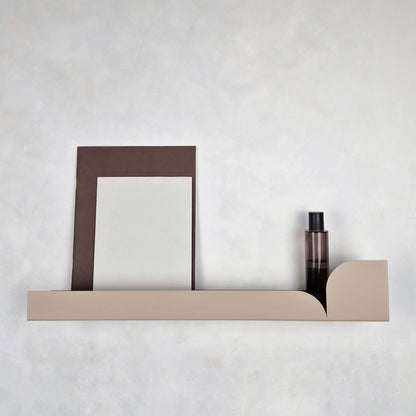 Estantería de pared metálica Torino grande – repisa flotante 60 cm Beige - Kaimok Design