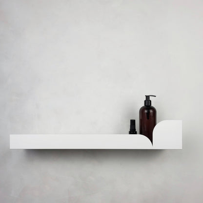 Estantería de pared metálica Torino grande – repisa flotante 60 cm Blanco - Kaimok Design