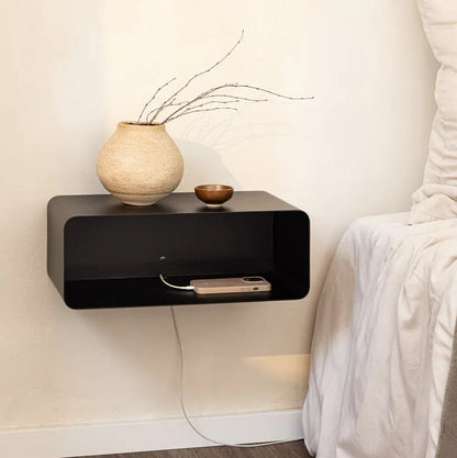 Mesita de pared COMO – mesita de noche flotante en metal - Kaimok Design