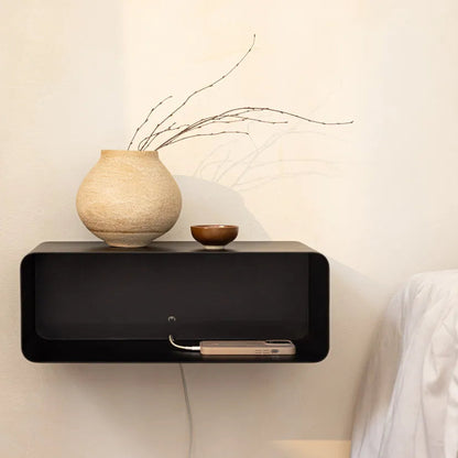 Mesita de pared COMO – mesita de noche flotante en metal - Kaimok Design