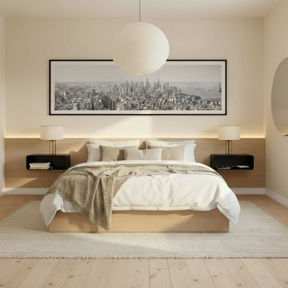 Mesita de pared COMO – mesita de noche flotante en metal - Kaimok Design