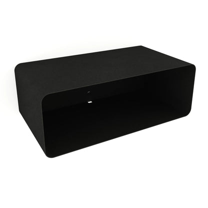 Mesita de pared COMO – mesita de noche flotante en metal Negro - Kaimok Design