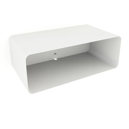 Mesita de pared COMO – mesita de noche flotante en metal Blanco - Kaimok Design