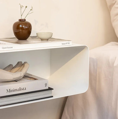 Mesita de pared COMO – mesita de noche flotante en metal - Kaimok Design