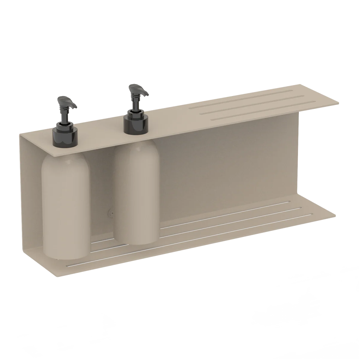 Dispensador de jabón de pared Catania, L, en beige mate