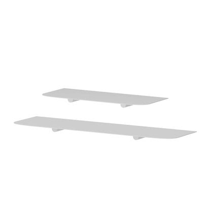 Estantería de pared metálica Kyoto – repisa flotante minimalista Set 40+60 cm Blanco - Kaimok Design