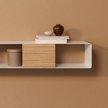 Consola de pared RIVA – mesa de pared en metal y madera - Kaimok Design