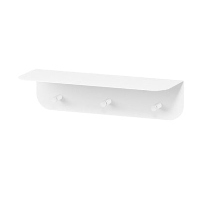 Perchero de pared Milano con estante y ganchos S (40cm) Blanco - Kaimok Design