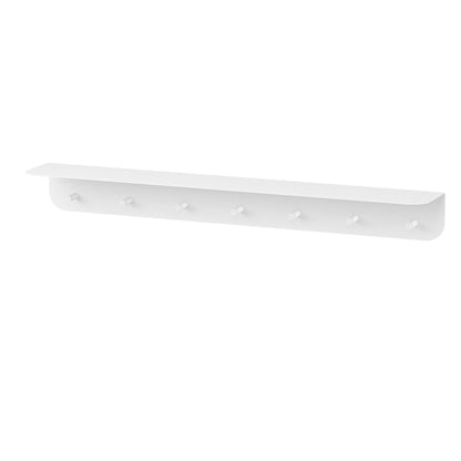 Perchero de pared Milano con estante y ganchos L (90cm) Blanco - Kaimok Design