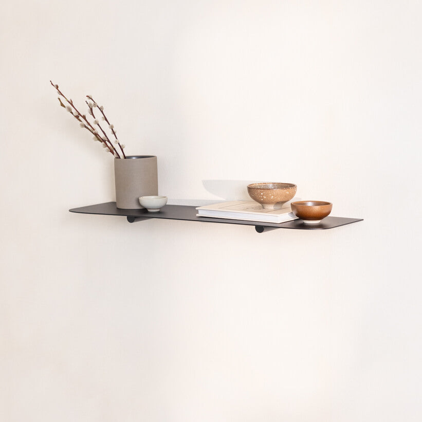Estantería de pared metálica Kyoto – repisa flotante minimalista - Kaimok Design