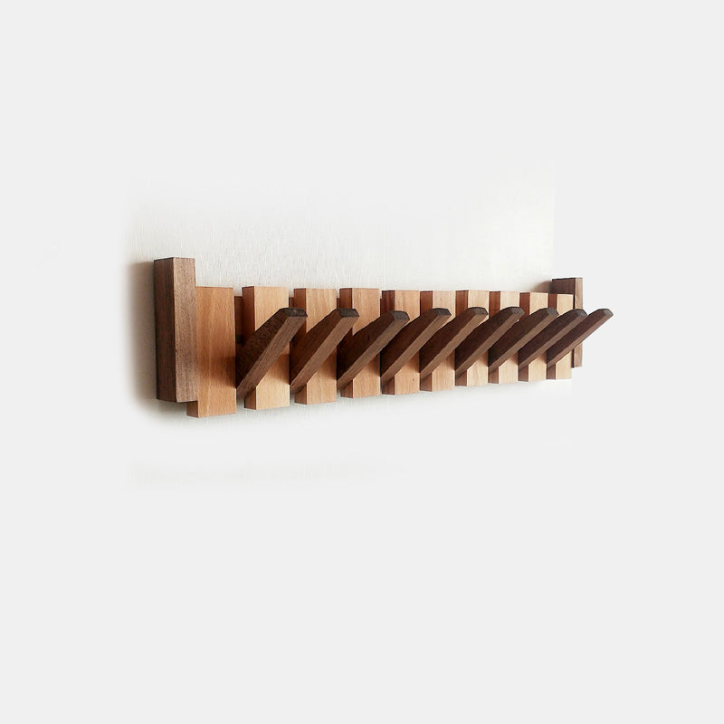 Perchero Verona 9 ganchos mix – colgador pared madera – Kaimok Design