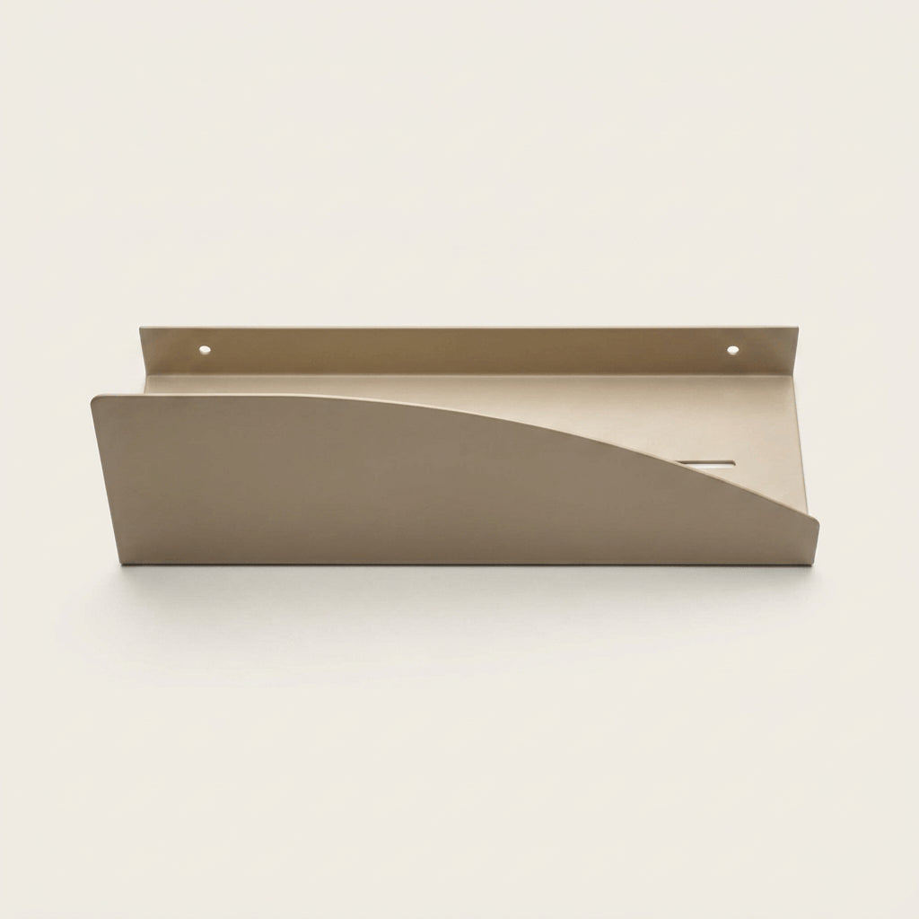 Estantería de pared metálica Torino – repisa flotante mediana Beige - Kaimok Design