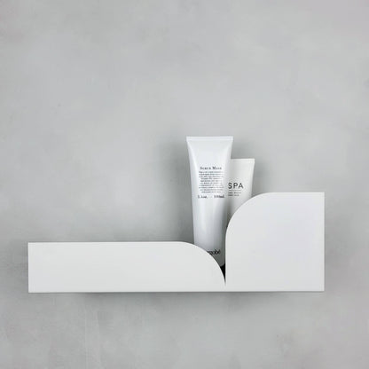 Estantería de pared metálica Torino – repisa flotante mediana Blanco - Kaimok Design