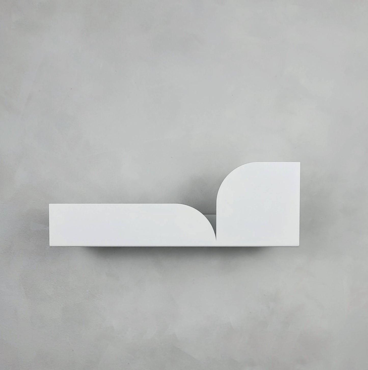 Repisa flotante Torino mediana blanco – estantería metálica de diseño – Kaimok Design