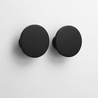 Percha individual pared Palermo, negro mate redonda Dúo L - Kaimok Design
