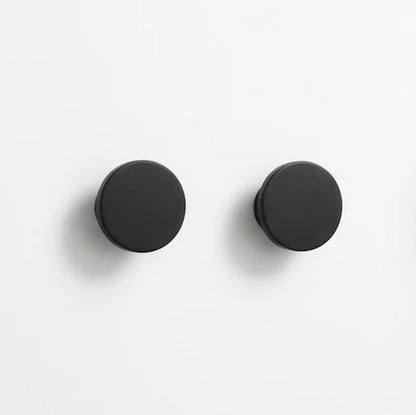 Percha individual pared Palermo, negro mate redonda Dúo S - Kaimok Design