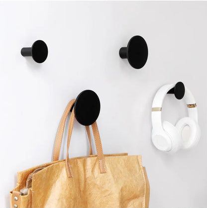 Percha individual pared Palermo, negro mate redonda - Kaimok Design
