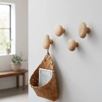 Perchas pared Verona Stone – madera forma piedra natural - Kaimok Design