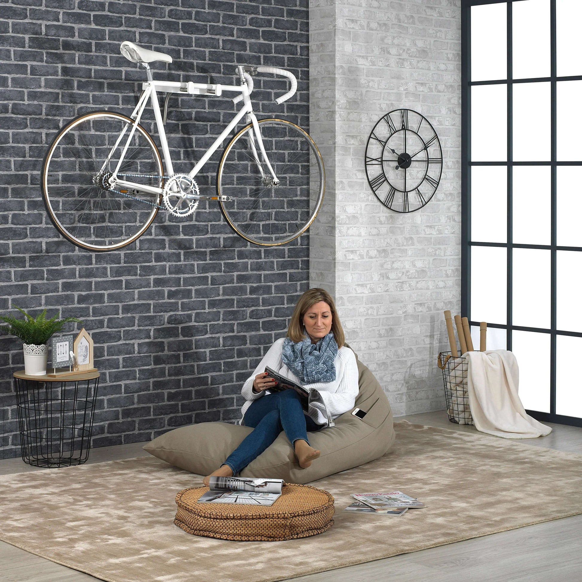 Pouf Nuvola - puf - bean bag - taupe - Kaimok